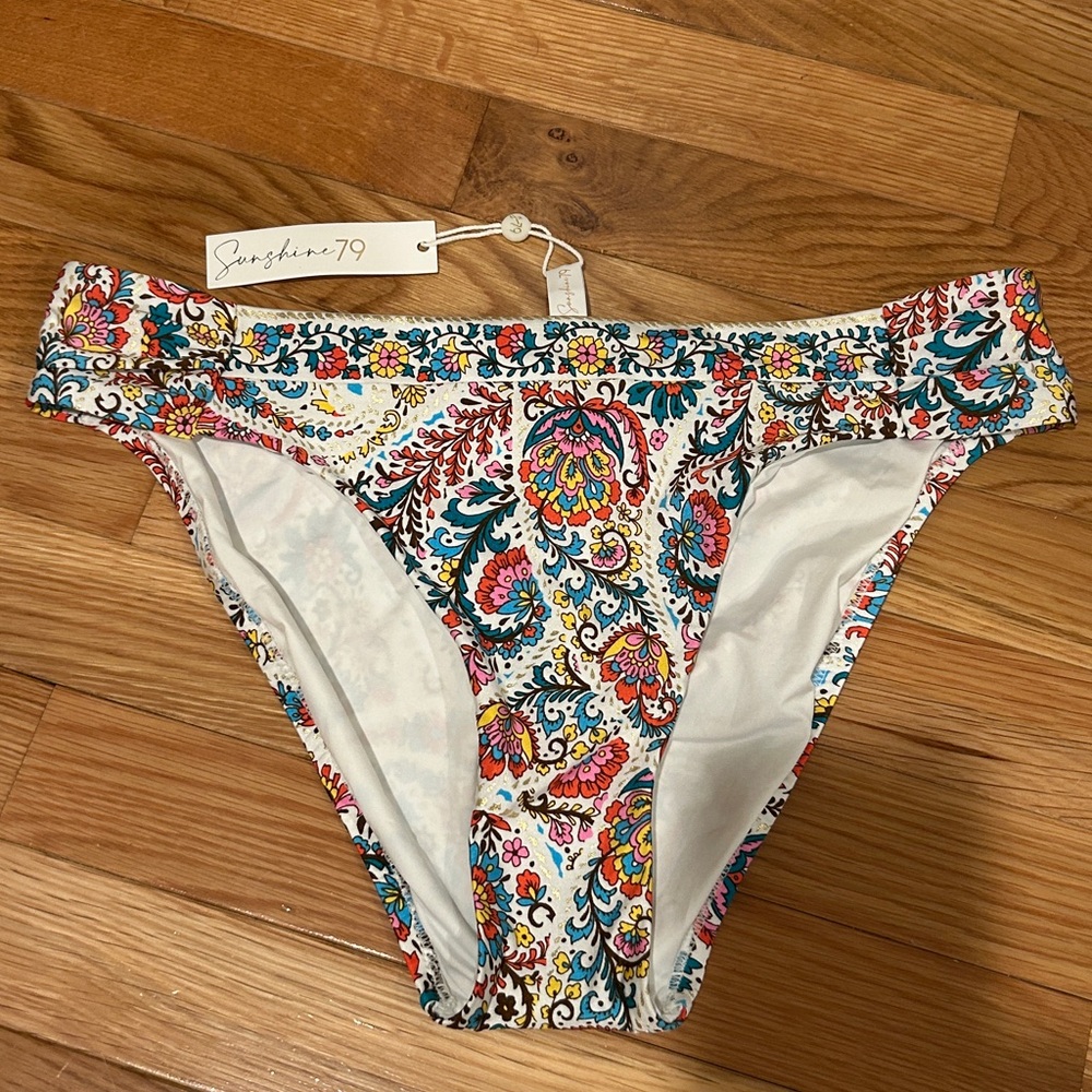 Sunshine 79 floral bikini bottoms 10 NWT
